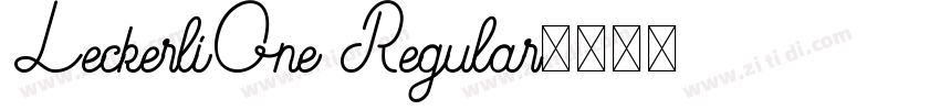 LeckerliOne Regular字体转换
